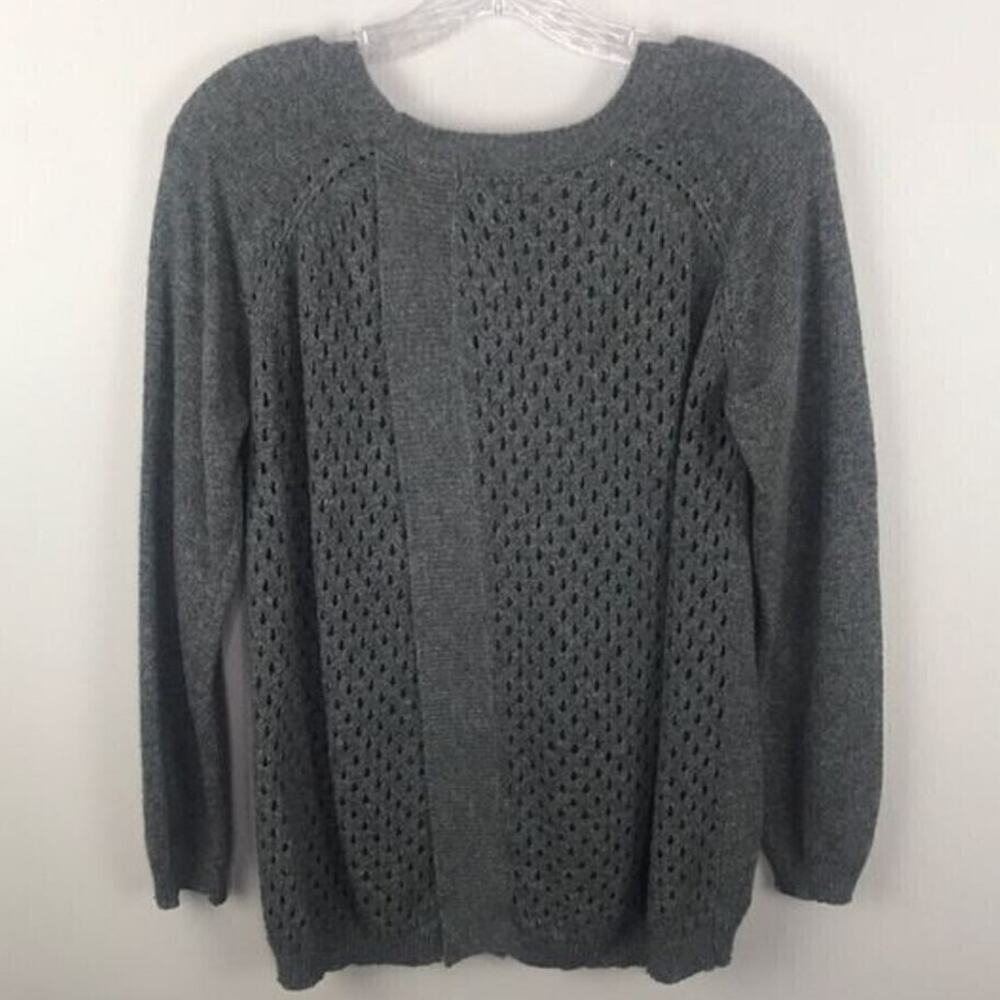 Pixley Stitch Fix Grey Diamond Cut Open Back Sweater Women’s Size Small S - Picture 7 of 7